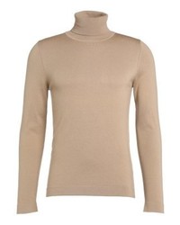 Pull à col roulé marron clair Drykorn