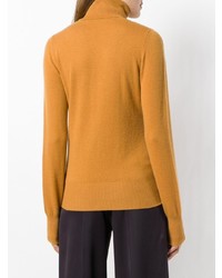 Pull à col roulé moutarde Chalayan