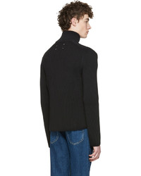 Pull à col roulé noir Maison Margiela