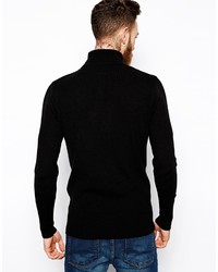 Pull à col roulé noir Asos