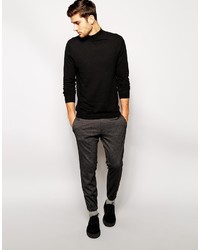 Pull à col roulé noir Asos