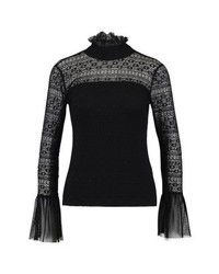 Pull à col roulé noir GUESS