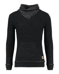 Pull à col roulé noir INDICODE JEANS