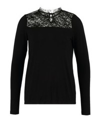 Pull à col roulé noir Kaffe