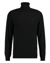 Pull à col roulé noir Lacoste