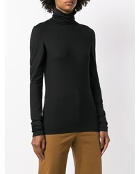 Pull à col roulé noir Jil Sander