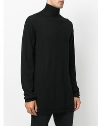 Pull à col roulé noir Rick Owens