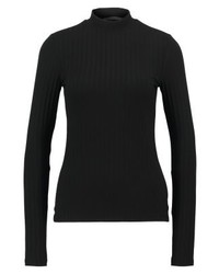 Pull à col roulé noir Pieces