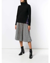 Pull à col roulé noir Sacai