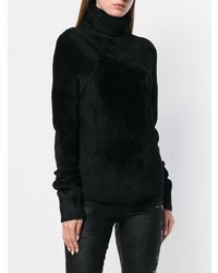 Pull à col roulé noir Haider Ackermann