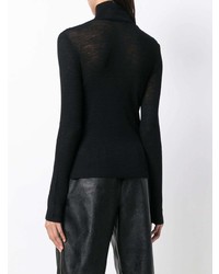 Pull à col roulé noir T by Alexander Wang