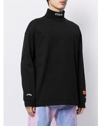 Pull à col roulé noir Heron Preston