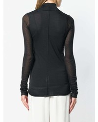 Pull à col roulé noir Rick Owens Lilies