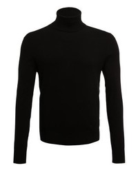 Pull à col roulé noir Sisley