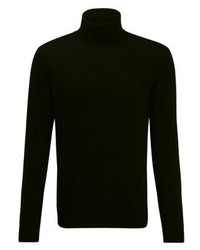 Pull à col roulé noir Sisley