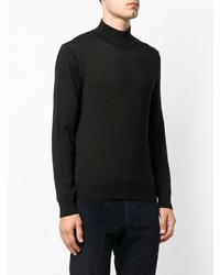 Pull à col roulé noir Corneliani