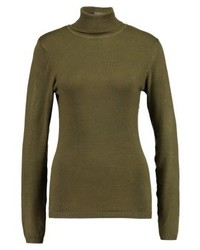 Pull à col roulé olive Ichi