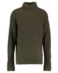 Pull à col roulé olive Weekday