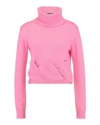 Pull à col roulé rose GUESS