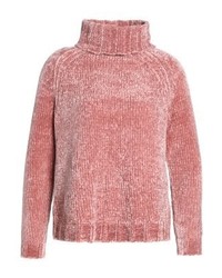 Pull à col roulé rose Only