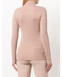 Pull à col roulé rose Pinko