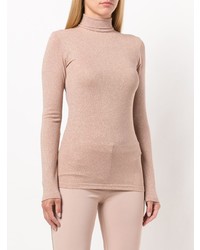 Pull à col roulé rose Pinko