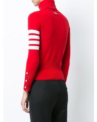 Pull à col roulé rouge Thom Browne