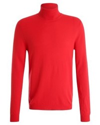 Pull à col roulé rouge Benetton