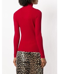 Pull à col roulé rouge Dvf Diane Von Furstenberg