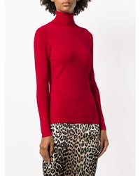 Pull à col roulé rouge Dvf Diane Von Furstenberg