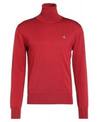 Pull à col roulé rouge Vivienne Westwood