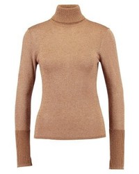 Pull à col roulé tabac Only