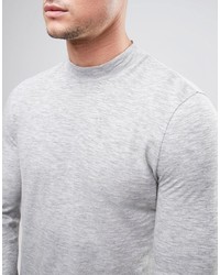 Pull à col roulé texturé gris Asos