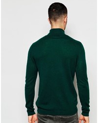 Pull à col roulé vert foncé Asos