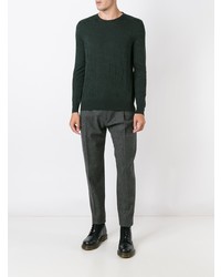 Pull à col roulé vert foncé Chalayan