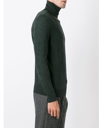 Pull à col roulé vert foncé Chalayan