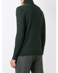 Pull à col roulé vert foncé Chalayan