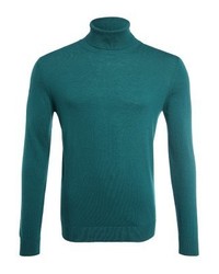 Pull à col roulé vert Benetton