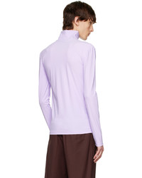 Pull à col roulé violet clair Botter