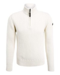 Pull à fermeture éclair beige Schott NYC