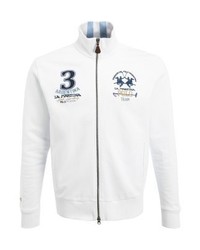 Pull à fermeture éclair blanc La Martina