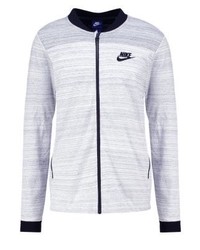 Pull à fermeture éclair blanc Nike