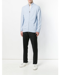 Pull à fermeture éclair bleu clair N.Peal