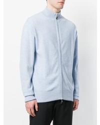 Pull à fermeture éclair bleu clair N.Peal