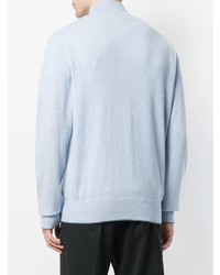 Pull à fermeture éclair bleu clair N.Peal