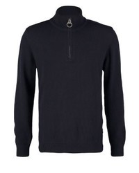 Pull à fermeture éclair bleu marine Barbour