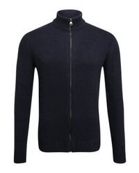 Pull à fermeture éclair bleu marine Lindbergh