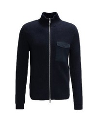 Pull à fermeture éclair bleu marine Minimum