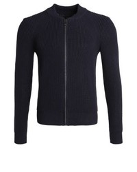 Pull à fermeture éclair bleu marine Sisley