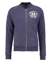 Pull à fermeture éclair bleu marine Superdry